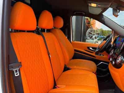 Mercedes Vito Tourer Long VIP Ciel étoilé Cuir orange (2020) - Photo 15