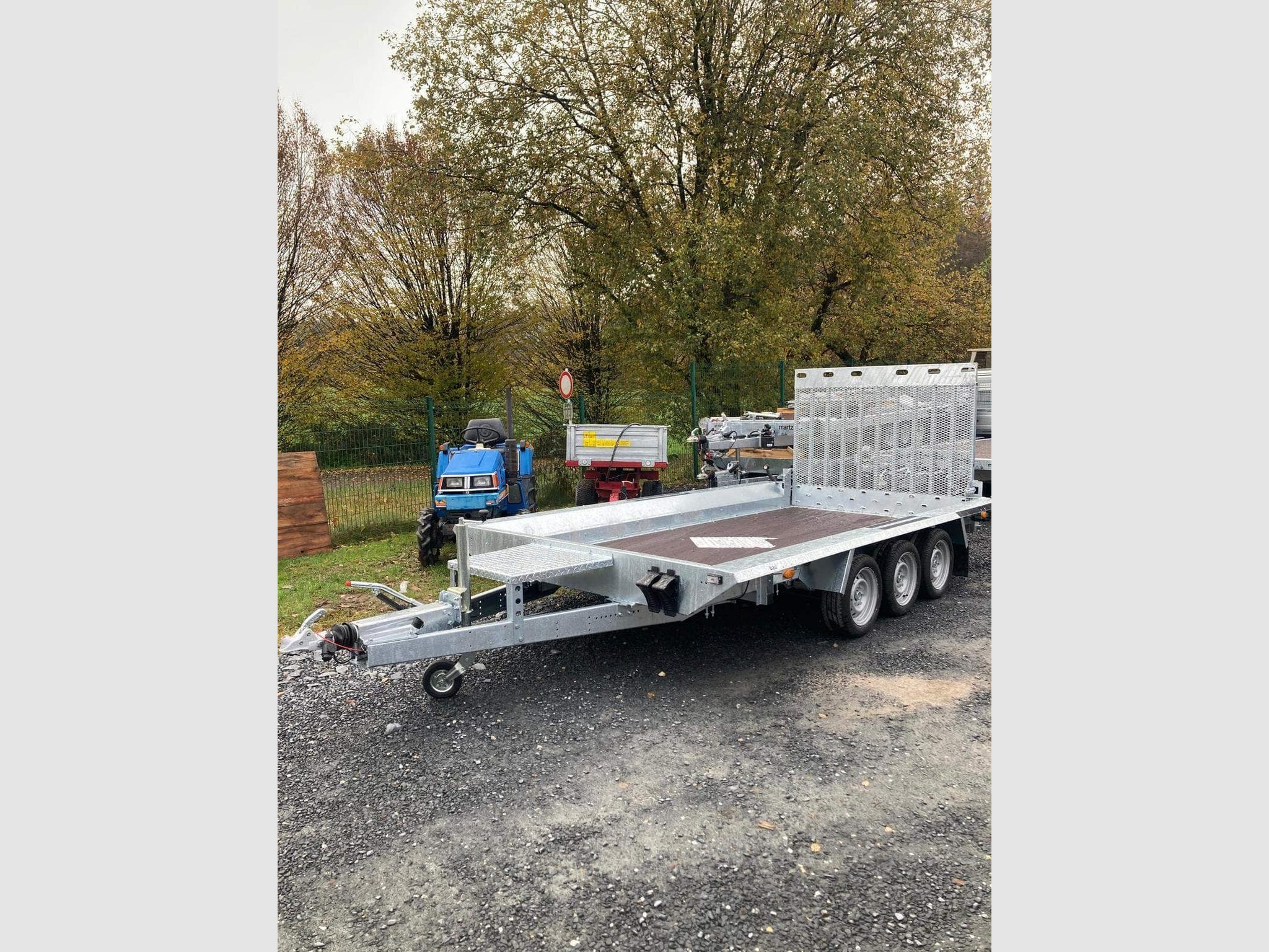 Remorque Plateau Porte engin Martz 4 metre 3.5T (1970) - Photo 1