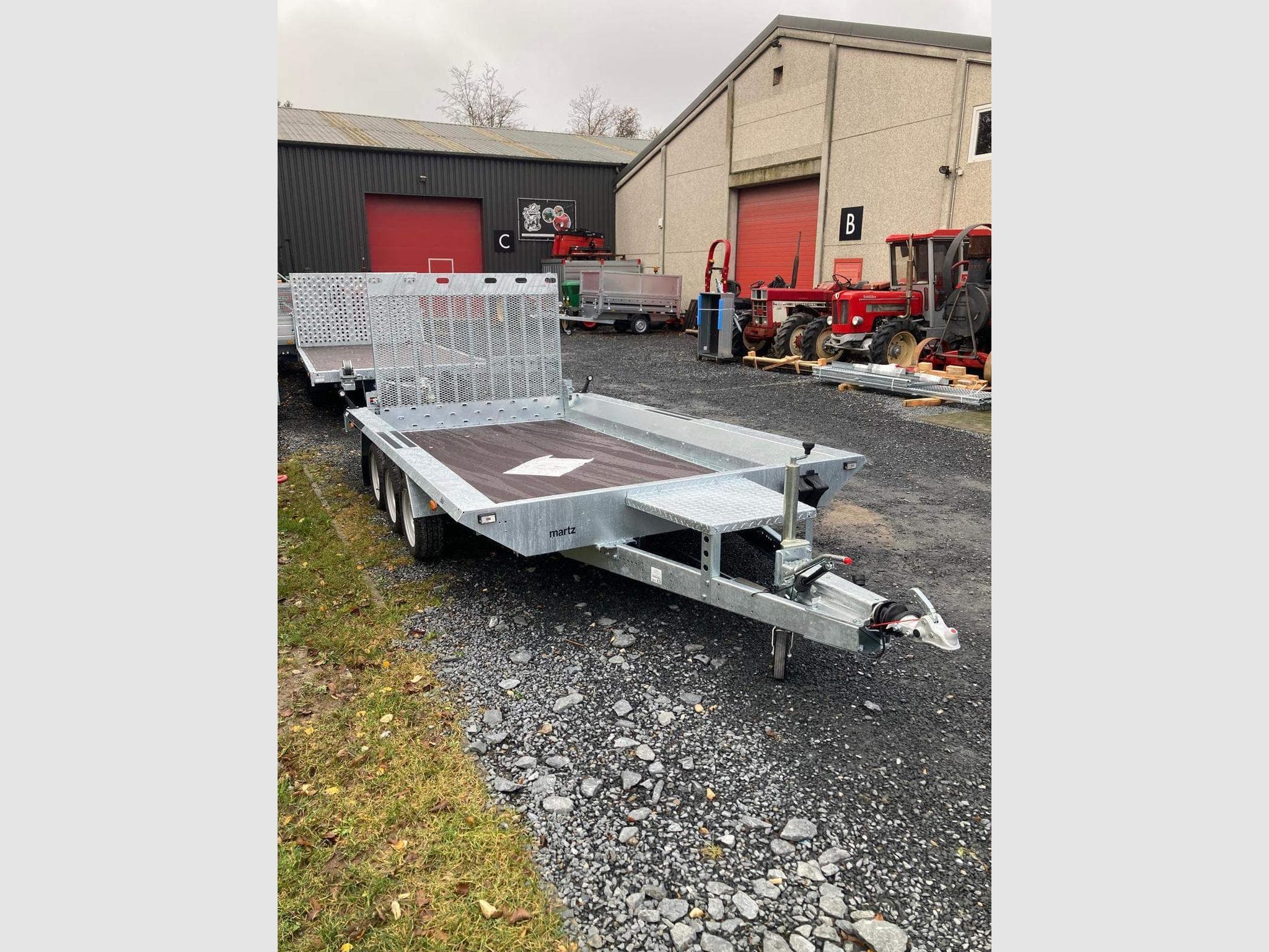 Remorque Plateau Porte engin Martz 4 metre 3.5T (1970) - Photo 2