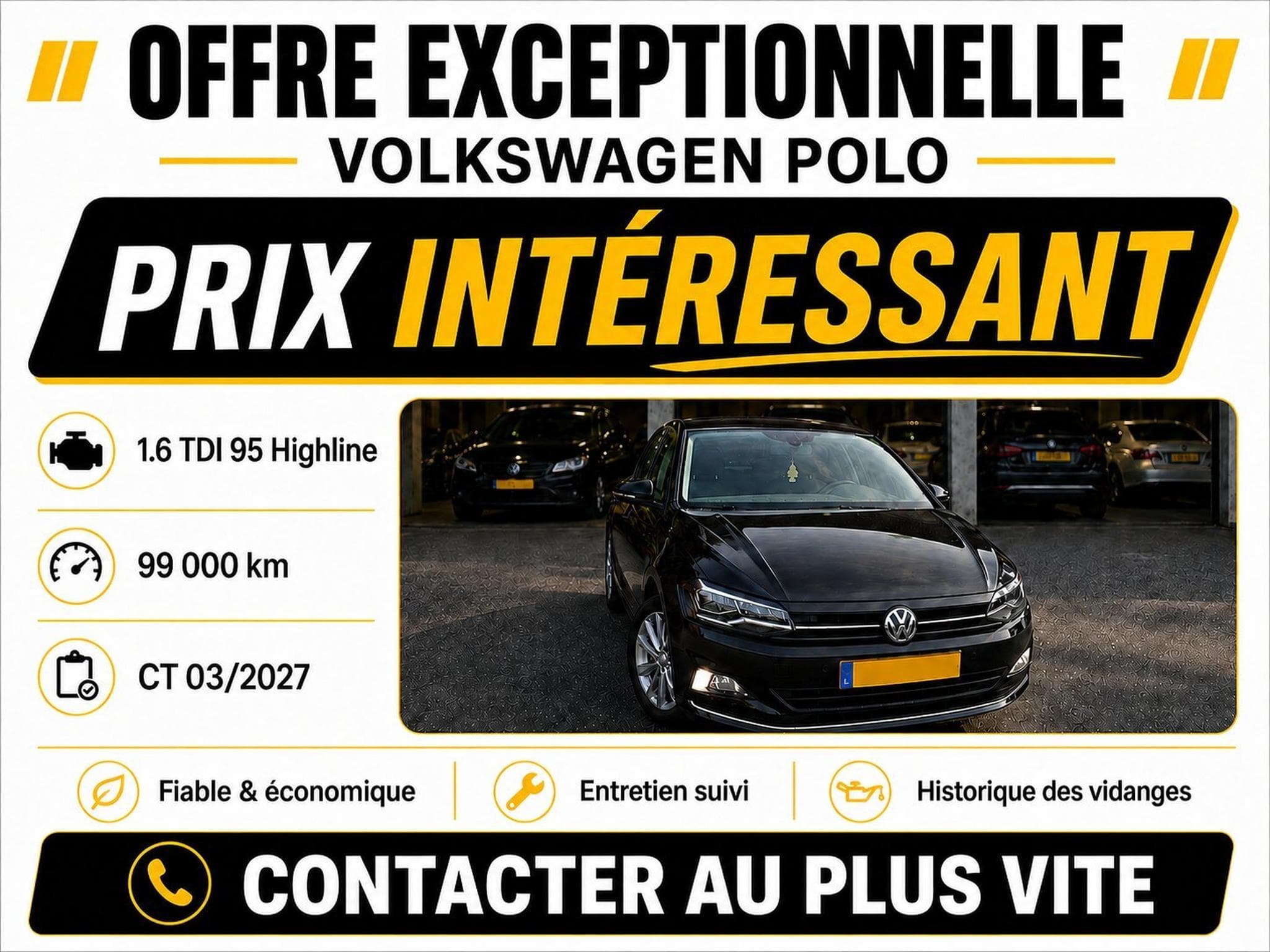 VW Polo Volkswagen Polo Highline 1.6 TDI 95ch (2019) - Photo 1