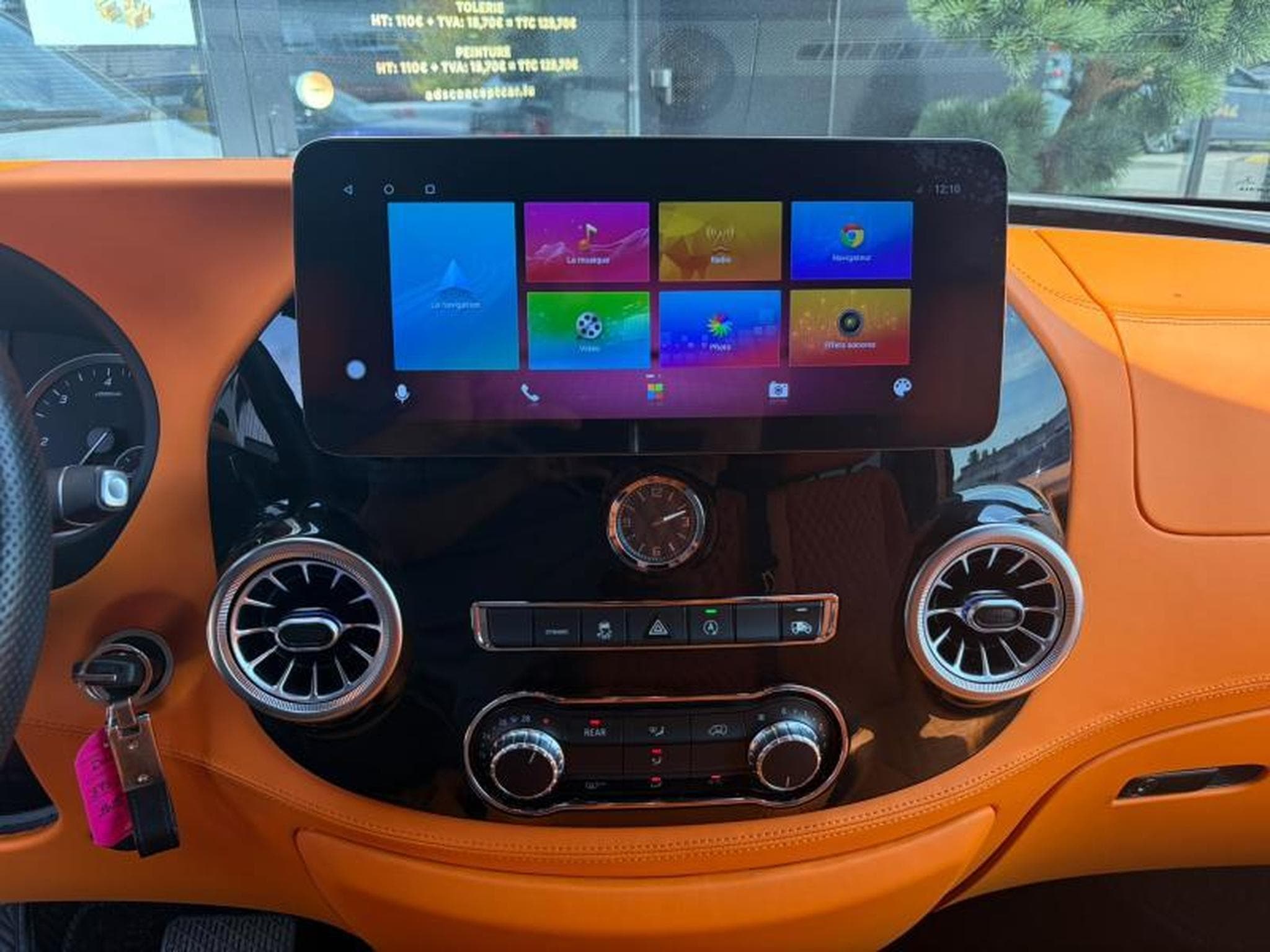 Mercedes Vito Tourer Long VIP Ciel étoilé Cuir orange (2020) - Photo 7