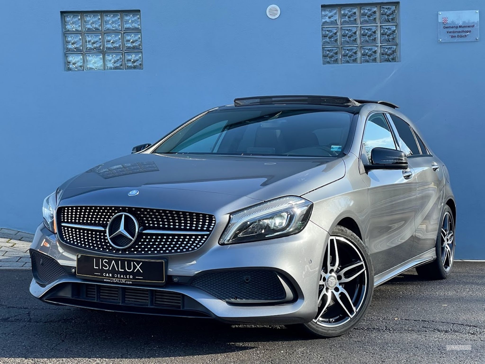 Dark Grey Mercedes A 180 D Amg Line 7g Dct Used Fuel Diesel And Automatic Gearbox 79 900 Km 21 999 Luxauto Lu